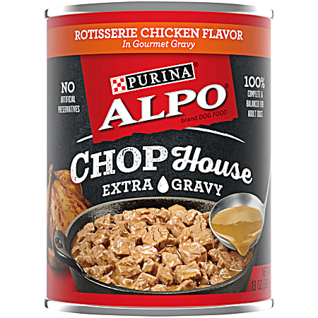 Purina Alpo Chop House Rotisserie Chicken Flavor in Gourmet Gravy Wet Dog Food