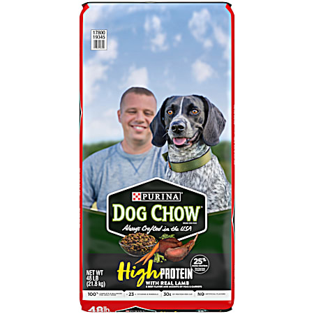 Purina Dog Chow High Protein Recipe Food w/ Real Lamb Dry Dog Food