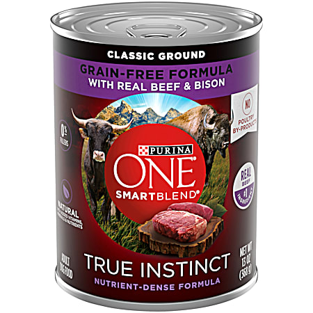 Purina True Instinct Classic Ground Grain-Free w/ Beef & Bison Wet Dog Food
