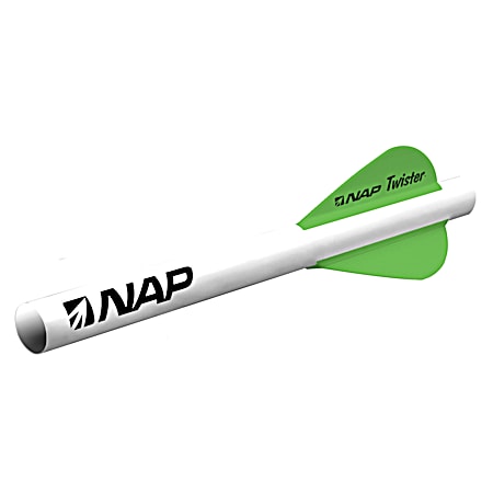 NAP White/Green QuikFletch Twister Vanes - 6 pk