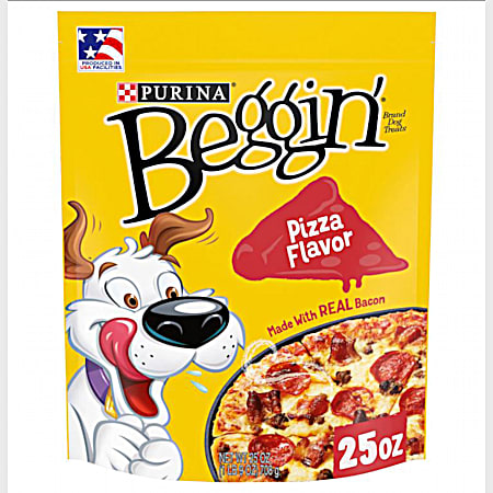 Pizza Flavor Soft Bacon Dog Treats, 25 oz
