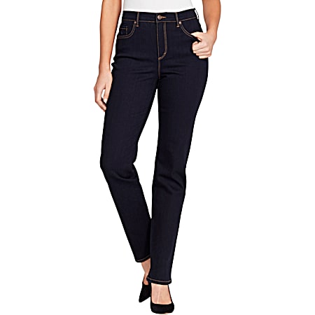Women's Amanda Rinse Straight Fit Tapered Leg Classic Stretch Jeans