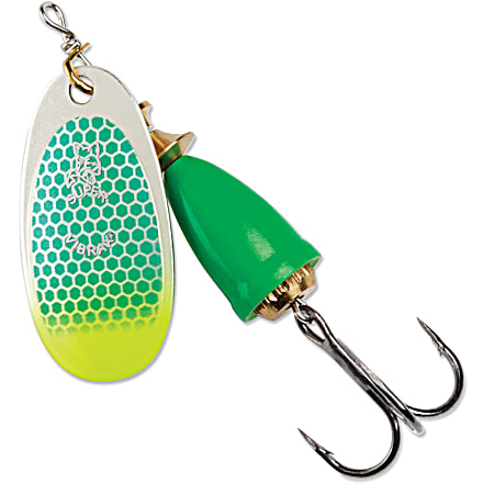 Blue Fox Green Scale Chartreuse Tip UV Classic Vibrax Spinner