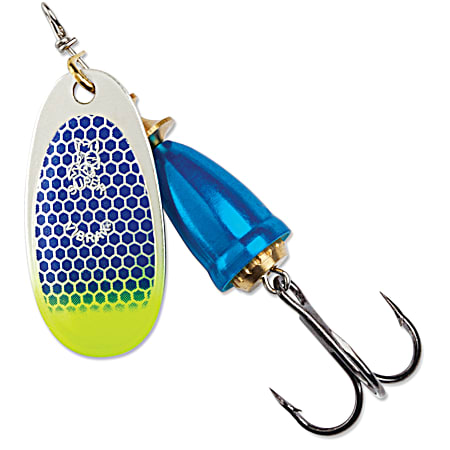 Blue Fox Blue Scale Chartreuse Tip UV Classic Vibrax Spinner