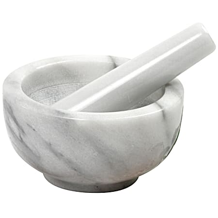7/8 Cup Marble Mortar & Pestle