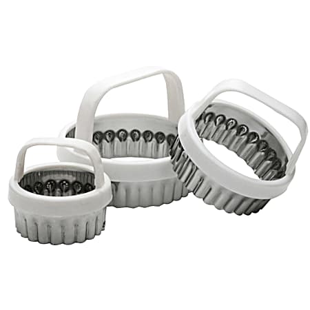Stainless Steel Scallop Biscuit/Cookie Cutters - Set of 3