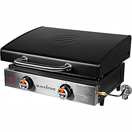Black/Stainless 22 in Table Top Griddle