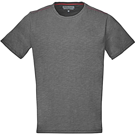 Men's Premium Iron Crew Neck Short Sleeve Cotton Slub T-Shirt