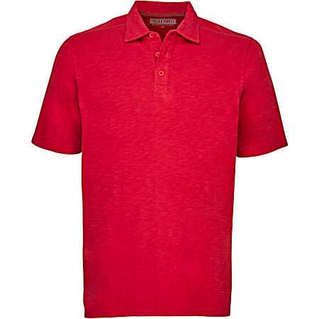 Men's Premium Chili Short Sleeve Cotton Slub Polo Shirt