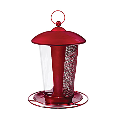 Crimson Dual Seed Bird Feeder