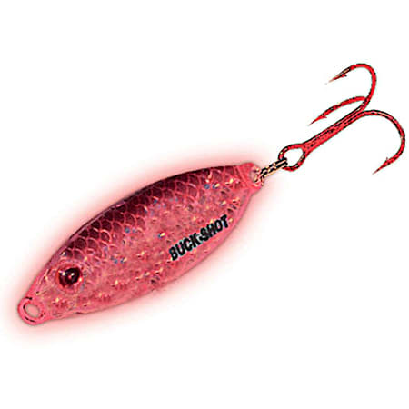 Buck-Shot Rattle Spoon - Super-Glo Redfish
