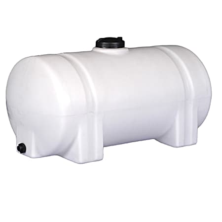 65 gal White Horizontal Leg Tank