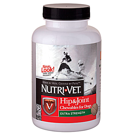 Nutri-Vet Medium/Large Dogs Extra Strength Hip & Joint Supplement - 75 Ct