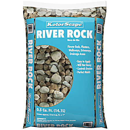 0.5 cu ft Multi-Color River Rock