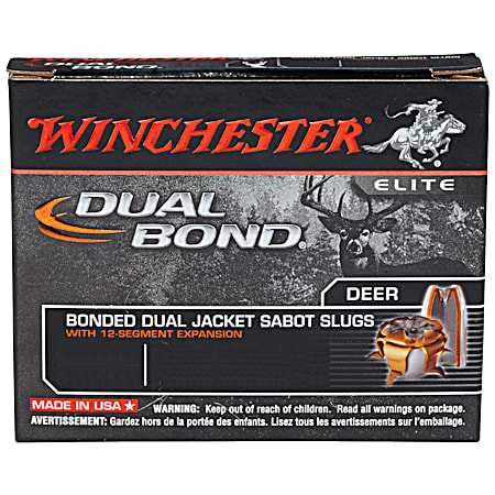 Winchester Dual Bond Bonded Dual Jacket Sabot Slug Deer Shotshells