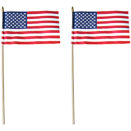 Hand-Held U.S. Flags - 2 Pk