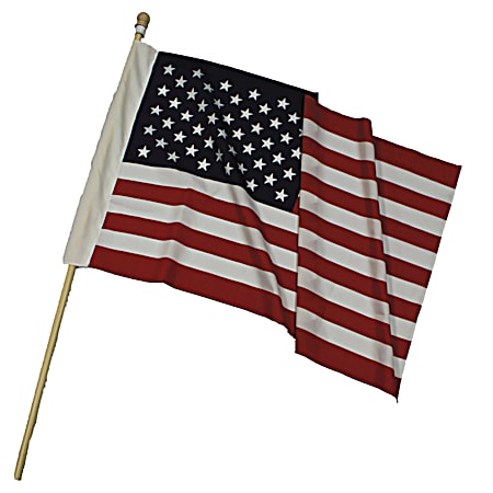 American Flag & Wood Pole - 2.5 Ft. x 4 Ft.