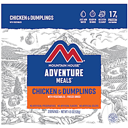 4.5 oz Freeze Dried Chicken And Dumplings With Vegetables Pouch