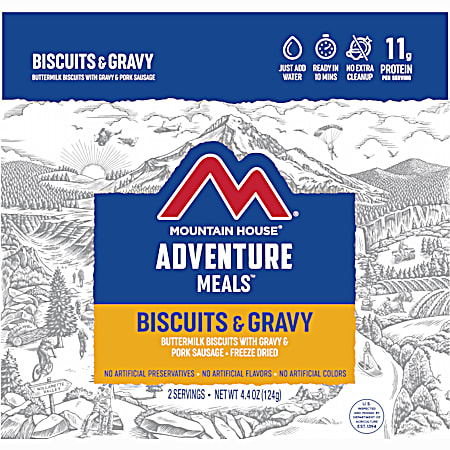 4.4 oz Freeze Dried Biscuits And Gravy Pouch