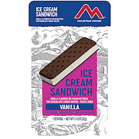 1.13 oz Freeze Dried Vanilla Ice Cream Sandwich Pouch