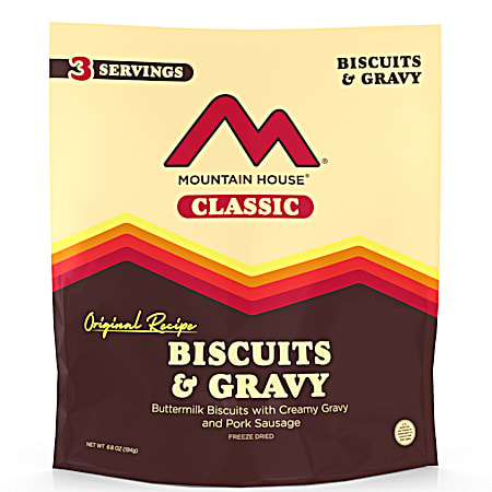 5.8 oz Classic Biscuits & Gravy Freeze-Dried Food