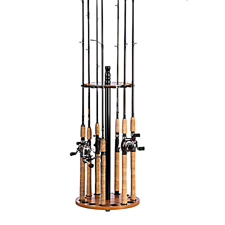 Old Cedar Outfitter's Oak Round Floor 15-Rod Rack