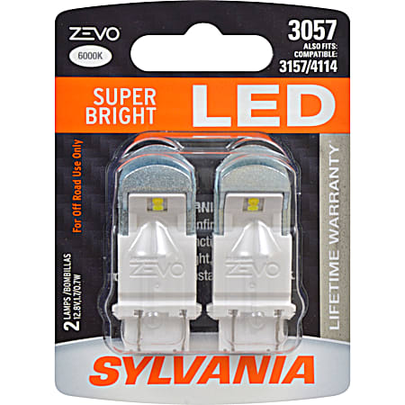 Zevo 3057 White LED Mini Bulb - 2 Pk
