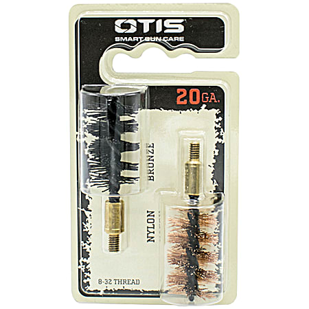 Otis 20 ga Nylon & Bronze Bore Brushes - 2 Pk