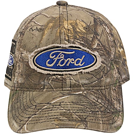 Ford Men's Realtree Edge Camo Ford Patch 6-Panel Cap