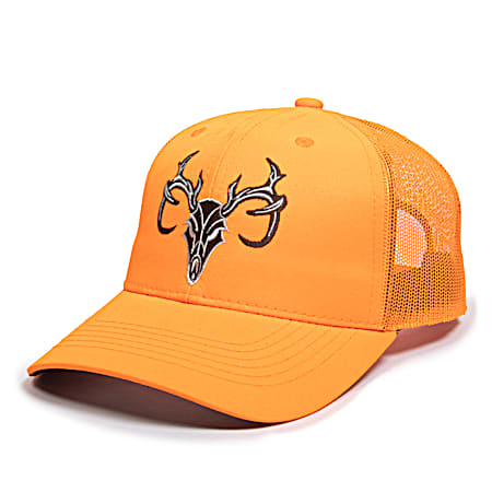 Adult Blaze Orange Deer Logo Meshback Cap