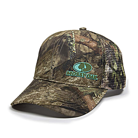 Ladies' Mossy Oak Country Silicon Small Logo Mesh Back Cap