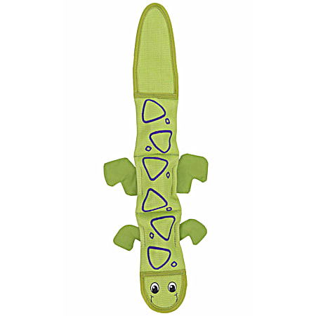 Fire Biterz 3 Squeaker Green Lizard Dog Toy
