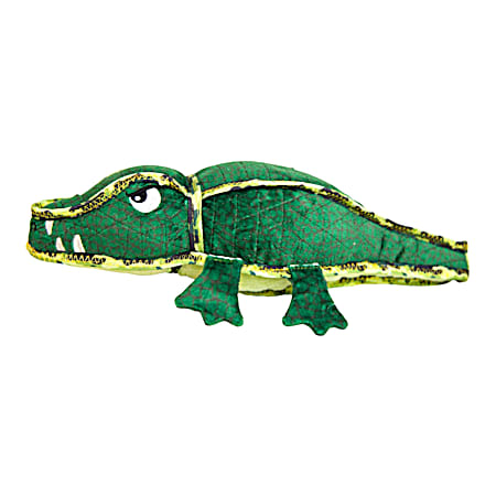 Xtreme Seamz Medium Green Alligator Dog Toy
