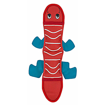 Medium Red Fire Biterz Lizard Fire Hose Interactive Dog Toy