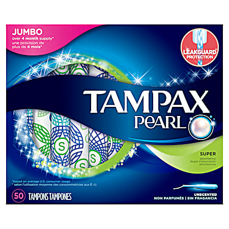 Pearl Super Plastic Tampons