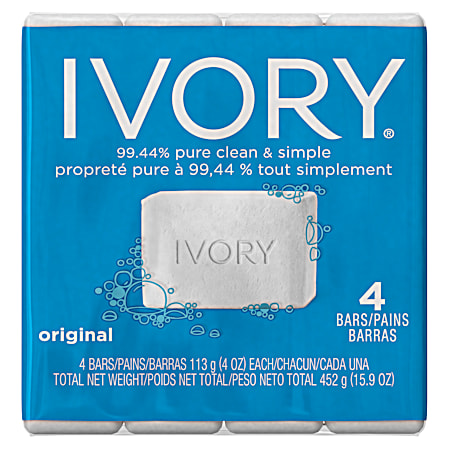 Ivory Original Bath Size Bar Soap - 4 Ct