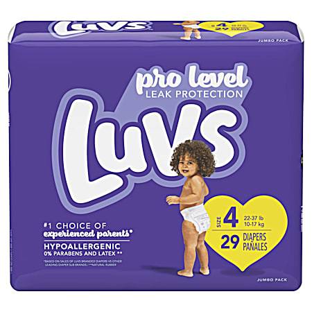 LUVS Triple LeakGuards Jumbo Pack Size 4 Diapers - 29 ct