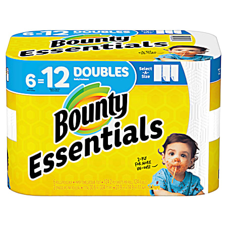 Essentials Select-A-Size White Paper Towel - 6 pk