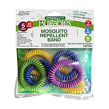 Bugables Mosquito Repellent Band - 6 Pk