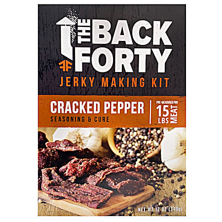 The Back Forty 15 lb Cracked Pepper & Garlic Spice Jerky Kit