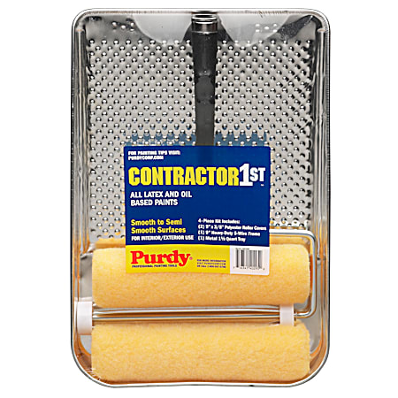 Contractor 1st 9 in Paint Roller Kit - 4 Pc