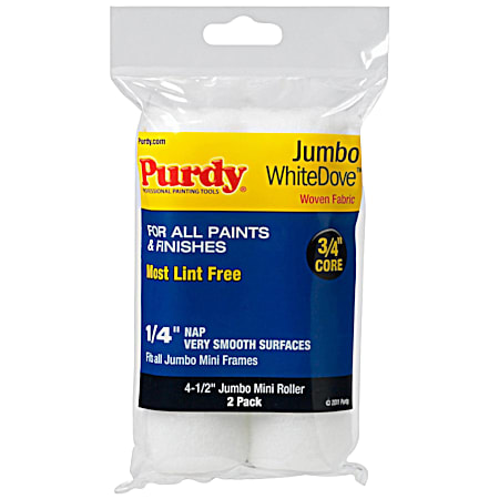 Jumbo WhiteDove 4.5 in Paint Roller Covers - 2 Pk