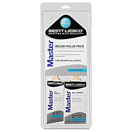 Bestt Liebco Master 2 in Angle & 2.5 in Trim Paint Brush Pack