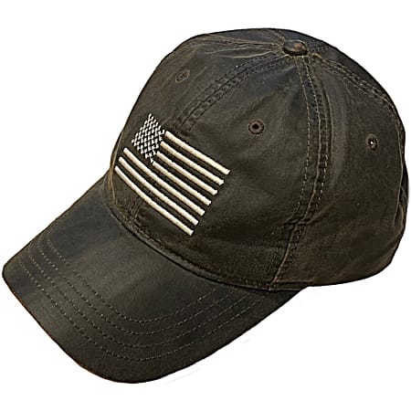 Paramount Adult Brown American Flag Wax 6 panel Cap by Paramount at ...