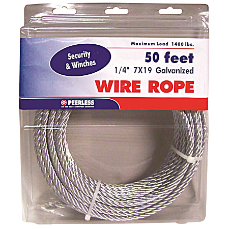 1/4 In. x 50 Ft. Galvanized Wire Rope