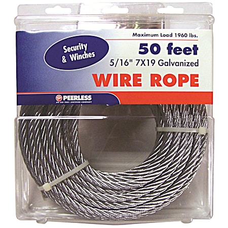 5/16 In. x 50 Ft. Galvanized Wire Rope