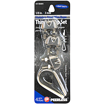 Peerless Stainless Steel Wire Rope Thimble/Clips