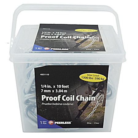 Peerless 1/4 in x 10 ft Zinc Proof Coil Chain