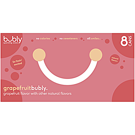 Bubly Grapefruit Enhanced Sparkling Water - 8 pk