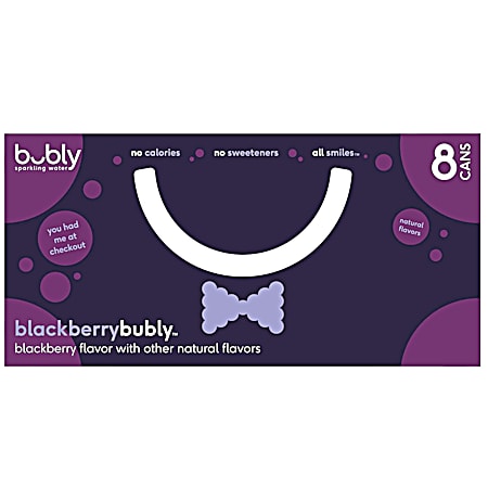 Bubly Blackberry Enhanced Sparkling Water- 8 pk